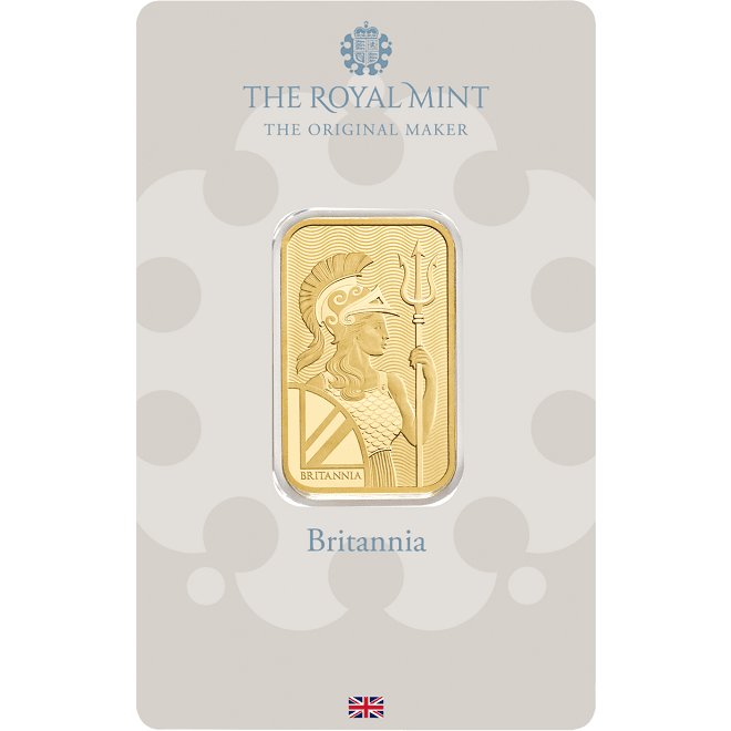 Fata lingou aur 20 grame The Royal Mint Britannia 999.9 Marea Britanie