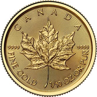 Moneda aur Maple Leaf (Frunza de Artar) 1/10 oz Canada 2026